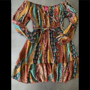 XL Boho chic summer dress or can be used as long shirt over jeans or shorts